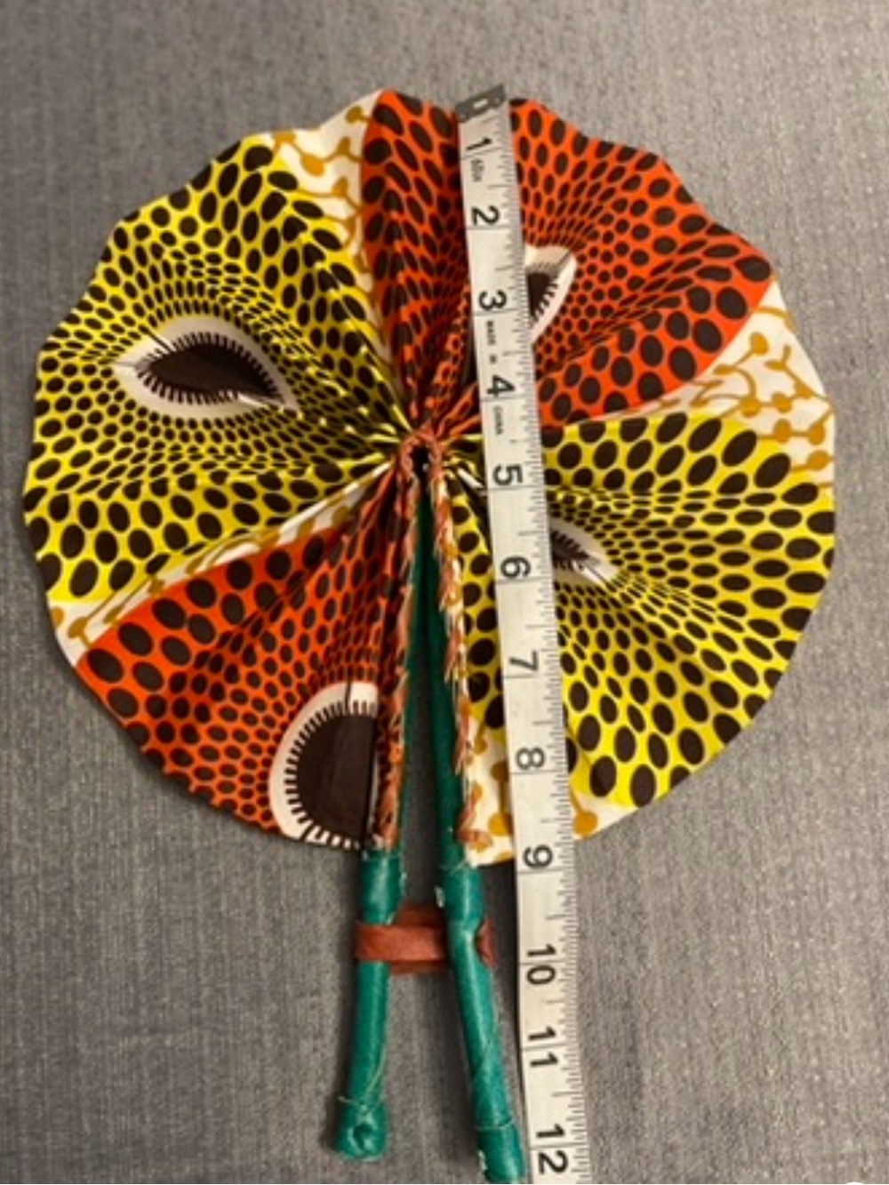 Small Traditional African Foldable Handmade Folding Fan